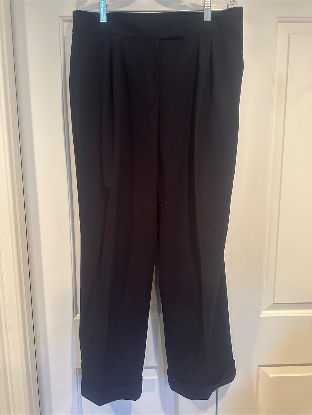 Tahari Black Straight-Leg Dress Trousers